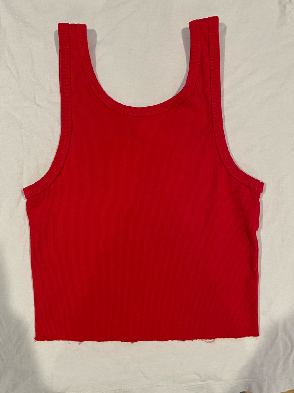 Full Tilt Bright Red Ribbed Tank - Picture 2 of 3